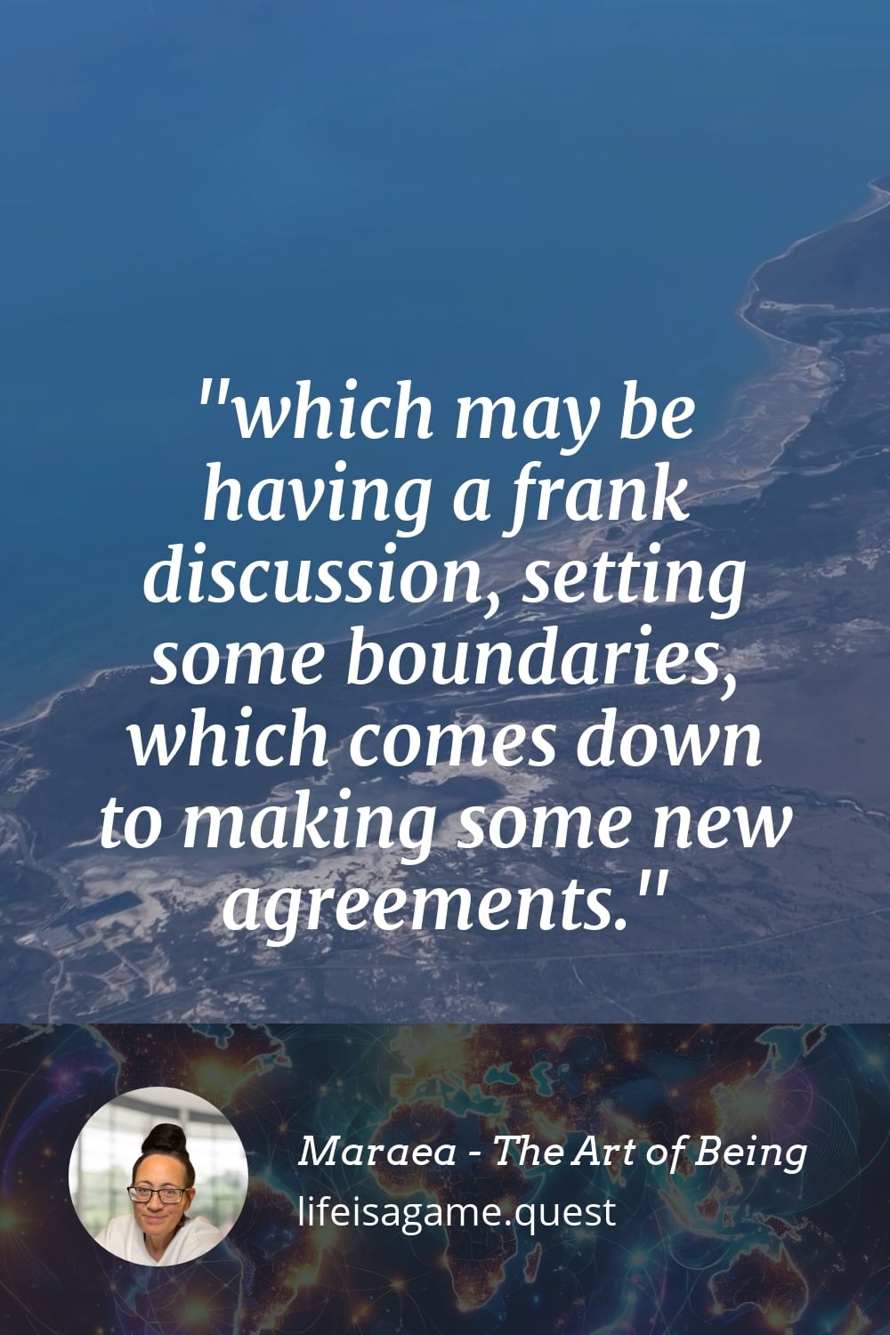 Pinterest Image which may be having a frank discussion, setting some boundaries, which comes down to making some new agreements.