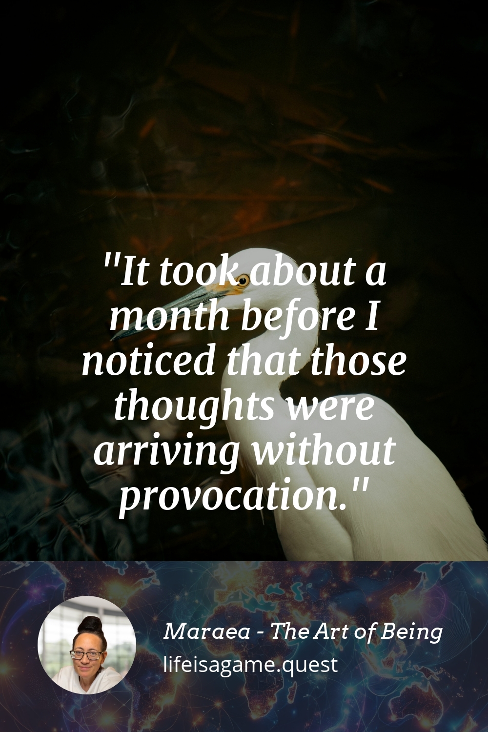 Pinterst Image It took about a month before I noticed that those thoughts were arriving without provocation.