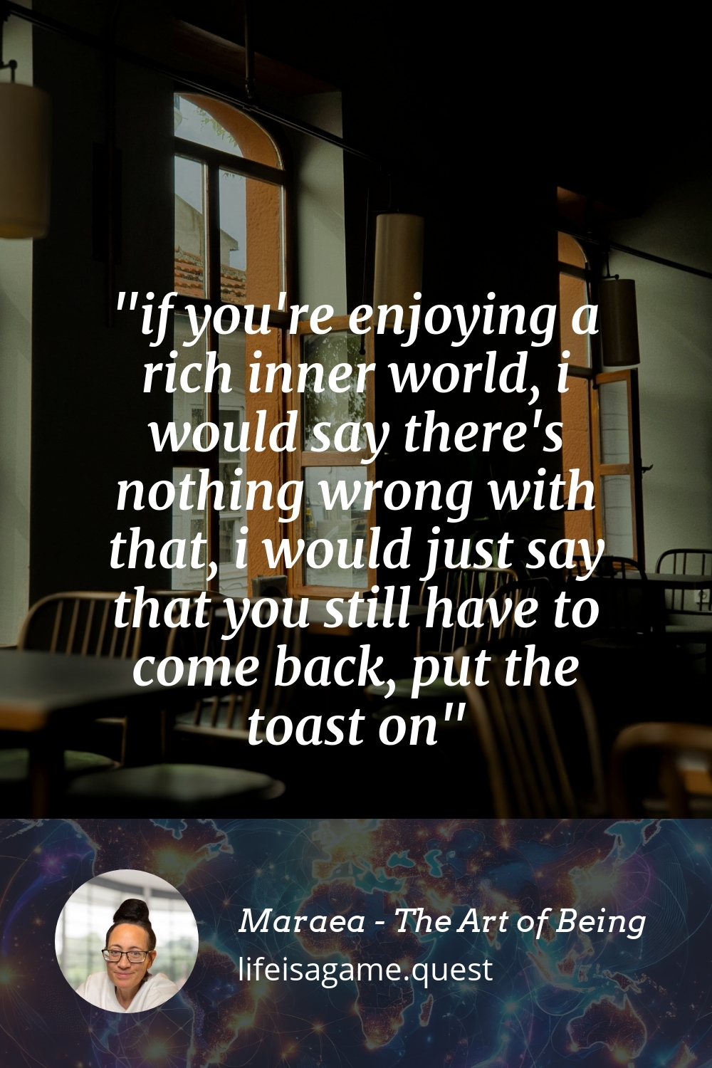 Pinterest Image if you're enjoying a rich inner world, i would say there's nothing wrong with that, i would just say that you still have to come back, put the toast on
