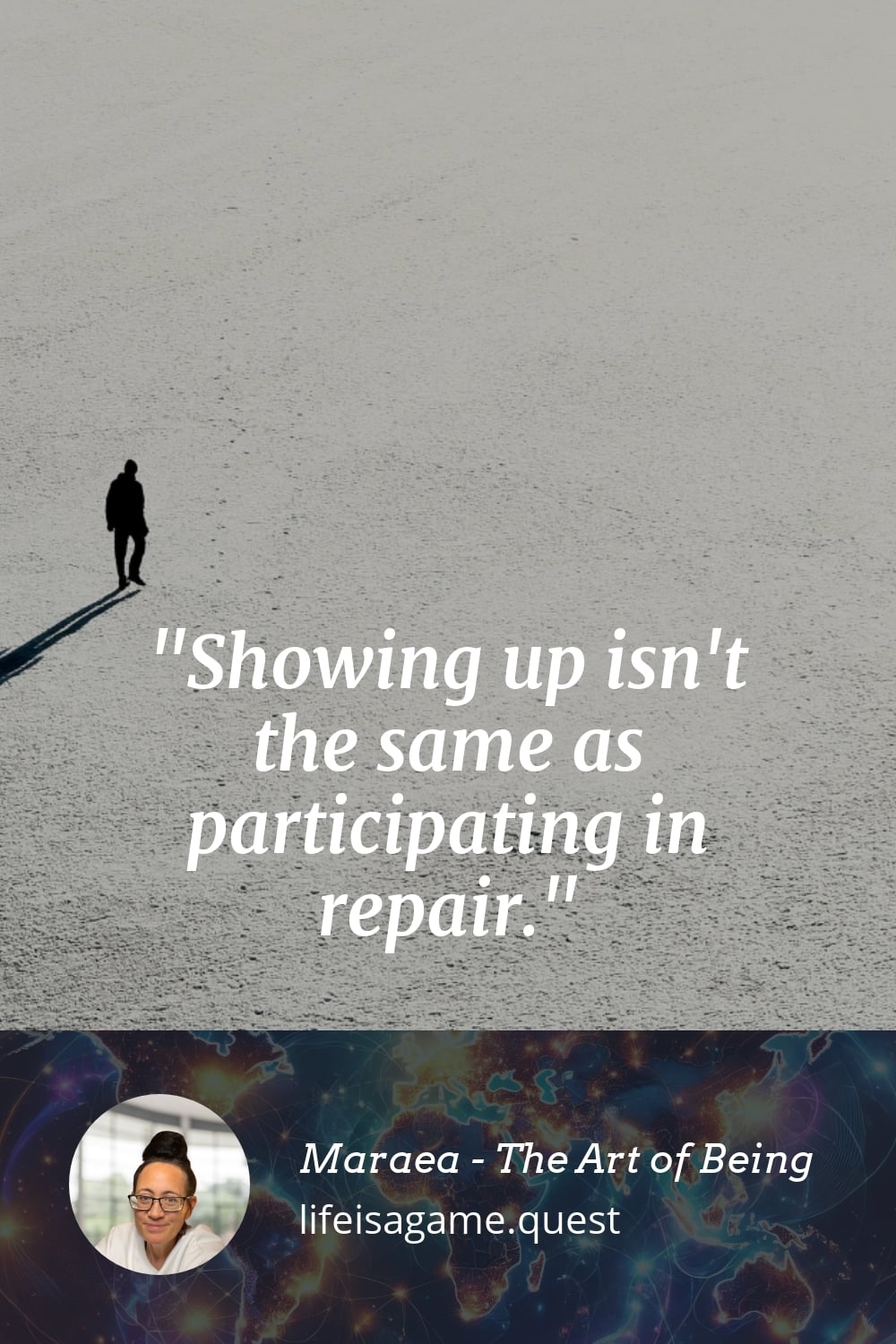 Pinterest Image Showing up isn't the same as participating in repair.